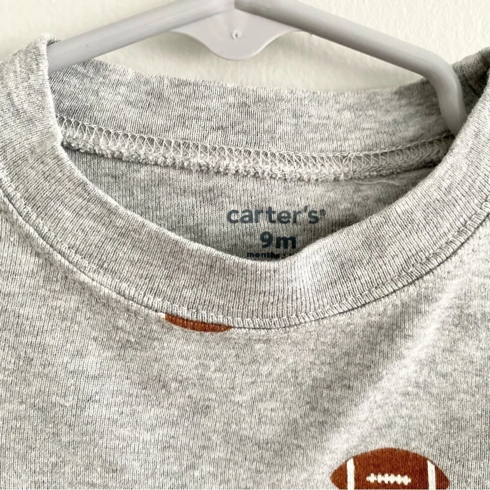 Carter’s Football Bodysuits Size 9 Months